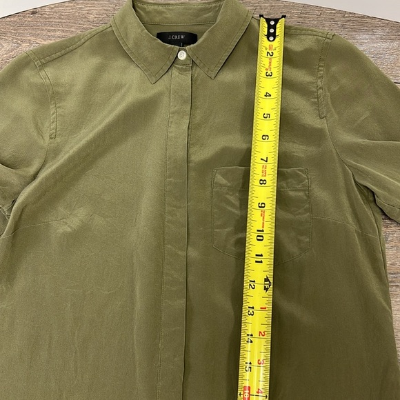 J. Crew Long Sleeve Silk Button Down Blouse Size 0 - Picture 9 of 12